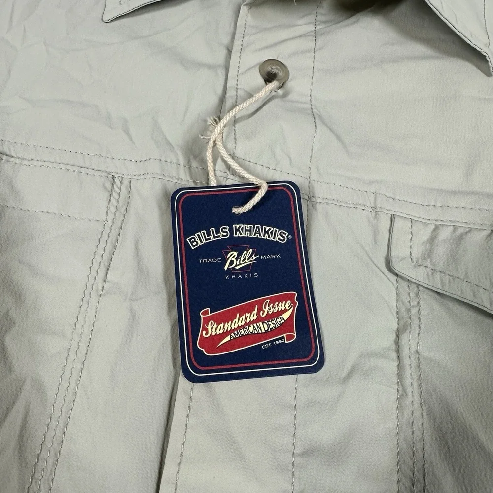 Bills Khakis Men's Short Sleeve Shirt Light Beige Size XXL Two Pockets NWT